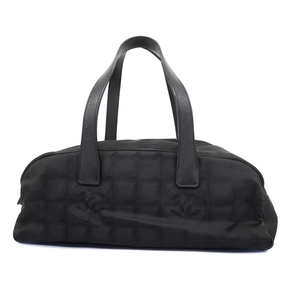 Chanel Handbag New Travel Nylon Chain Black